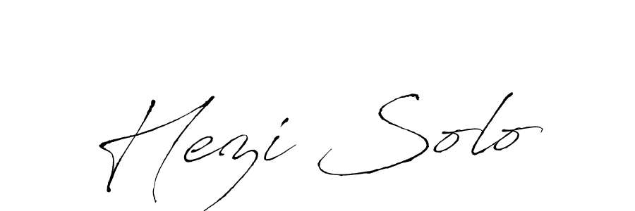 Make a beautiful signature design for name Hezi Solo. With this signature (Antro_Vectra) style, you can create a handwritten signature for free. Hezi Solo signature style 6 images and pictures png