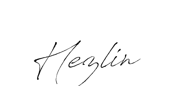 Make a beautiful signature design for name Hezlin. With this signature (Antro_Vectra) style, you can create a handwritten signature for free. Hezlin signature style 6 images and pictures png