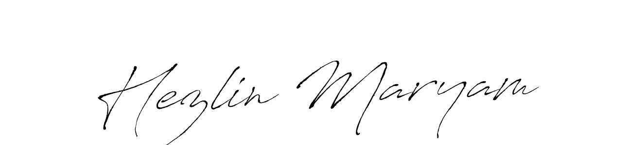 You should practise on your own different ways (Antro_Vectra) to write your name (Hezlin Maryam) in signature. don't let someone else do it for you. Hezlin Maryam signature style 6 images and pictures png