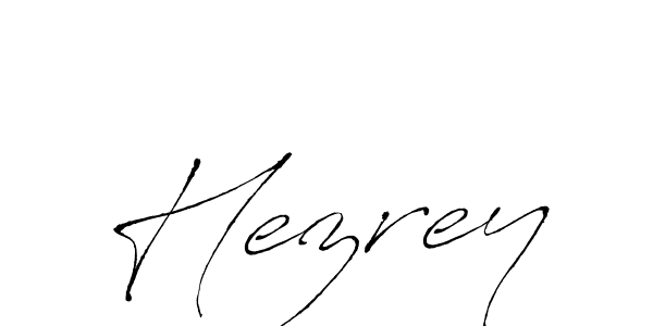 Create a beautiful signature design for name Hezrey. With this signature (Antro_Vectra) fonts, you can make a handwritten signature for free. Hezrey signature style 6 images and pictures png