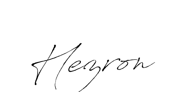 Create a beautiful signature design for name Hezron. With this signature (Antro_Vectra) fonts, you can make a handwritten signature for free. Hezron signature style 6 images and pictures png