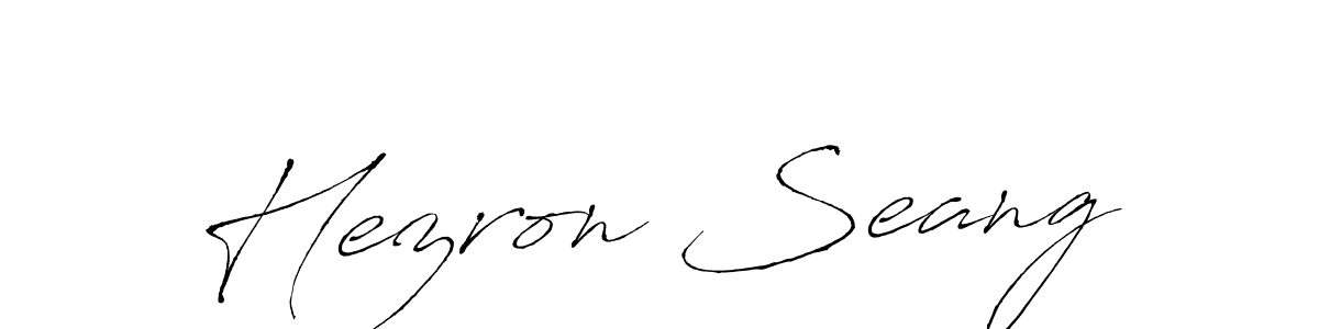 This is the best signature style for the Hezron Seang name. Also you like these signature font (Antro_Vectra). Mix name signature. Hezron Seang signature style 6 images and pictures png