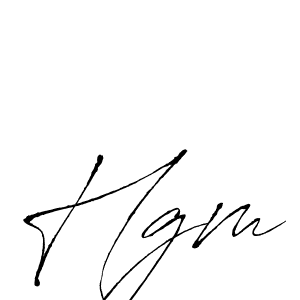 Make a beautiful signature design for name Hgm. With this signature (Antro_Vectra) style, you can create a handwritten signature for free. Hgm signature style 6 images and pictures png