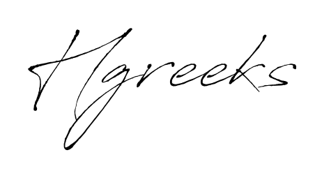 Style your name Hgreeks with confidence using Antro_Vectra signature design. Simple, elegant, and ready for immediate document use. Hgreeks signature style 6 images and pictures png