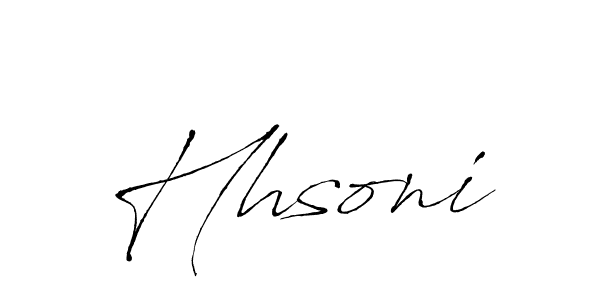 Design your own signature with our free online signature maker. With this signature software, you can create a handwritten (Antro_Vectra) signature for name Hhsoni. Hhsoni signature style 6 images and pictures png