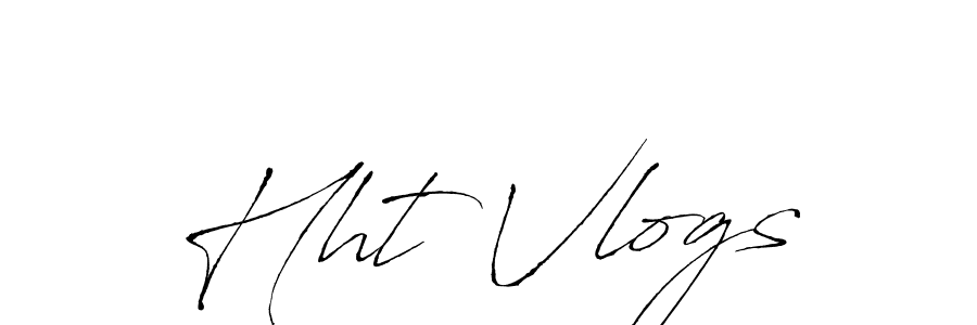 How to make Hht Vlogs name signature. Use Antro_Vectra style for creating short signs online. This is the latest handwritten sign. Hht Vlogs signature style 6 images and pictures png