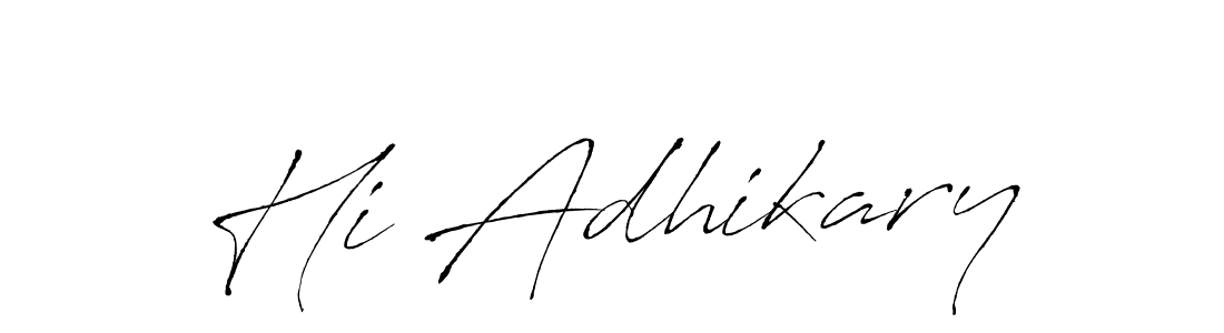 It looks lik you need a new signature style for name Hi Adhikary. Design unique handwritten (Antro_Vectra) signature with our free signature maker in just a few clicks. Hi Adhikary signature style 6 images and pictures png