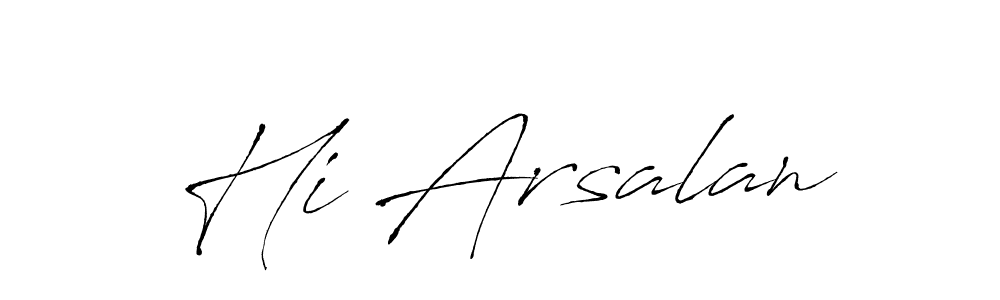 Use a signature maker to create a handwritten signature online. With this signature software, you can design (Antro_Vectra) your own signature for name Hi Arsalan. Hi Arsalan signature style 6 images and pictures png