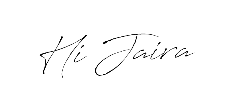 How to make Hi Jaira name signature. Use Antro_Vectra style for creating short signs online. This is the latest handwritten sign. Hi Jaira signature style 6 images and pictures png