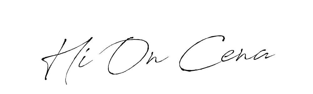 How to make Hi On Cena name signature. Use Antro_Vectra style for creating short signs online. This is the latest handwritten sign. Hi On Cena signature style 6 images and pictures png