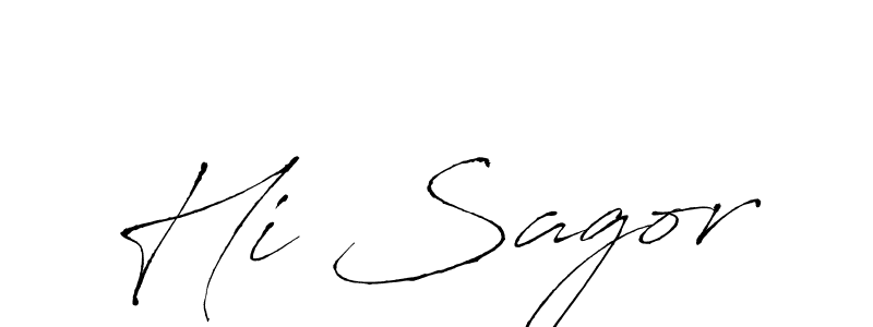 Make a beautiful signature design for name Hi Sagor. With this signature (Antro_Vectra) style, you can create a handwritten signature for free. Hi Sagor signature style 6 images and pictures png