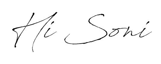 Make your name Hi Soni memorable on every contract using Antro_Vectra autograph style. Instant transparent background export available. Hi Soni signature style 6 images and pictures png