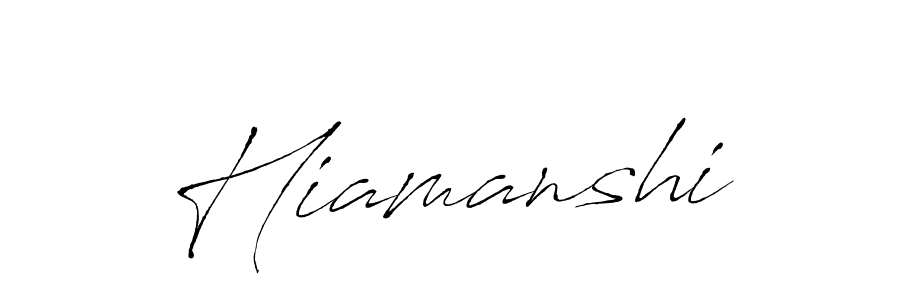 Similarly Antro_Vectra is the best handwritten signature design. Signature creator online .You can use it as an online autograph creator for name Hiamanshi. Hiamanshi signature style 6 images and pictures png