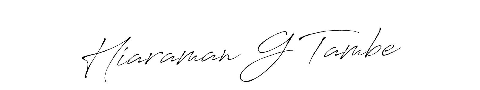 Similarly Antro_Vectra is the best handwritten signature design. Signature creator online .You can use it as an online autograph creator for name Hiaraman G Tambe. Hiaraman G Tambe signature style 6 images and pictures png