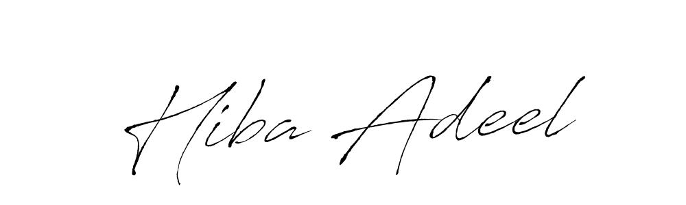 Similarly Antro_Vectra is the best handwritten signature design. Signature creator online .You can use it as an online autograph creator for name Hiba Adeel. Hiba Adeel signature style 6 images and pictures png