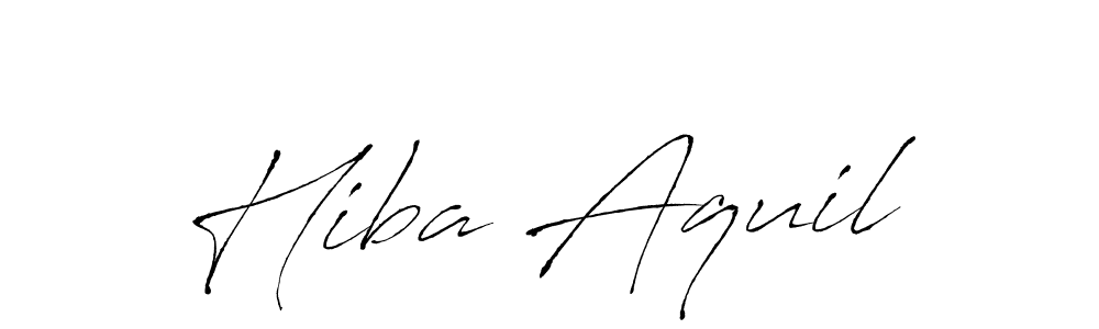 Use a signature maker to create a handwritten signature online. With this signature software, you can design (Antro_Vectra) your own signature for name Hiba Aquil. Hiba Aquil signature style 6 images and pictures png