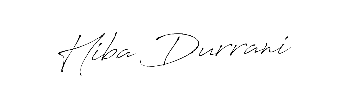 Also we have Hiba Durrani name is the best signature style. Create professional handwritten signature collection using Antro_Vectra autograph style. Hiba Durrani signature style 6 images and pictures png