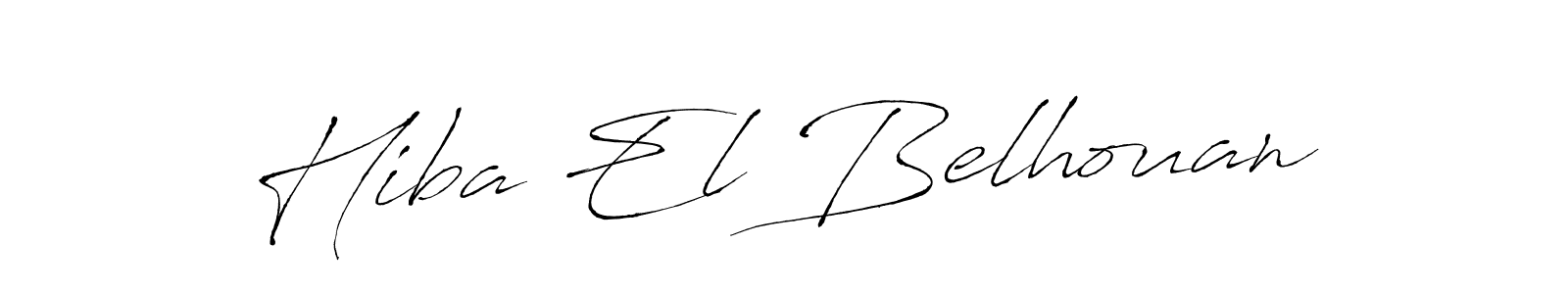 Design your own signature with our free online signature maker. With this signature software, you can create a handwritten (Antro_Vectra) signature for name Hiba El Belhouan. Hiba El Belhouan signature style 6 images and pictures png