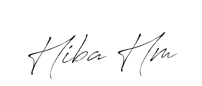 Create a beautiful signature design for name Hiba Hm. With this signature (Antro_Vectra) fonts, you can make a handwritten signature for free. Hiba Hm signature style 6 images and pictures png