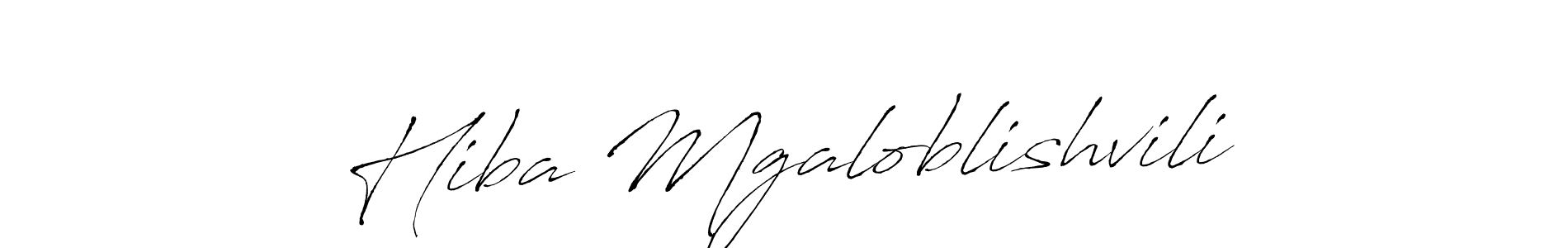 Antro_Vectra is a professional signature style that is perfect for those who want to add a touch of class to their signature. It is also a great choice for those who want to make their signature more unique. Get Hiba Mgaloblishvili name to fancy signature for free. Hiba Mgaloblishvili signature style 6 images and pictures png