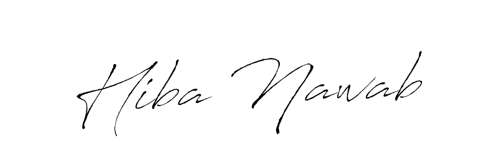 Design your own signature with our free online signature maker. With this signature software, you can create a handwritten (Antro_Vectra) signature for name Hiba Nawab. Hiba Nawab signature style 6 images and pictures png