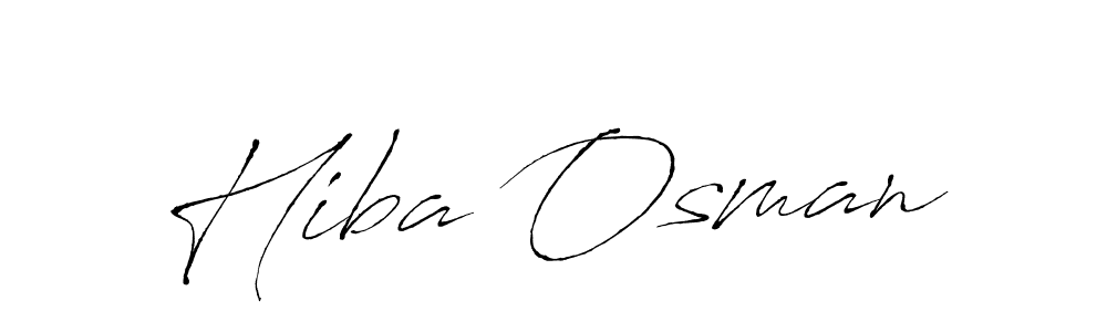 Create a beautiful signature design for name Hiba Osman. With this signature (Antro_Vectra) fonts, you can make a handwritten signature for free. Hiba Osman signature style 6 images and pictures png