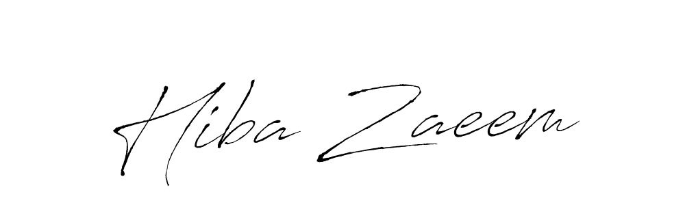 Create a beautiful signature design for name Hiba Zaeem. With this signature (Antro_Vectra) fonts, you can make a handwritten signature for free. Hiba Zaeem signature style 6 images and pictures png