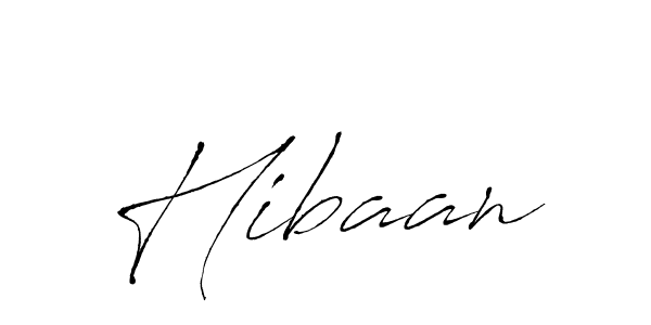 Design your own signature with our free online signature maker. With this signature software, you can create a handwritten (Antro_Vectra) signature for name Hibaan. Hibaan signature style 6 images and pictures png