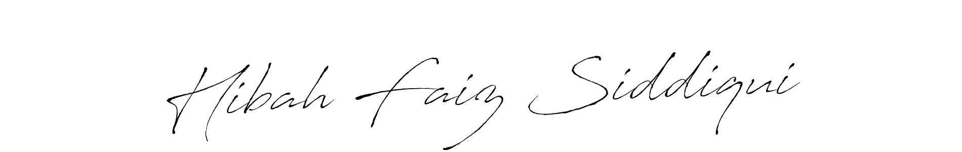 Create a beautiful signature design for name Hibah Faiz Siddiqui. With this signature (Antro_Vectra) fonts, you can make a handwritten signature for free. Hibah Faiz Siddiqui signature style 6 images and pictures png