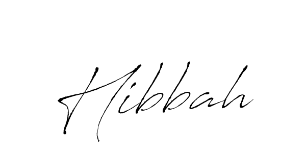 Design your own signature with our free online signature maker. With this signature software, you can create a handwritten (Antro_Vectra) signature for name Hibbah. Hibbah signature style 6 images and pictures png