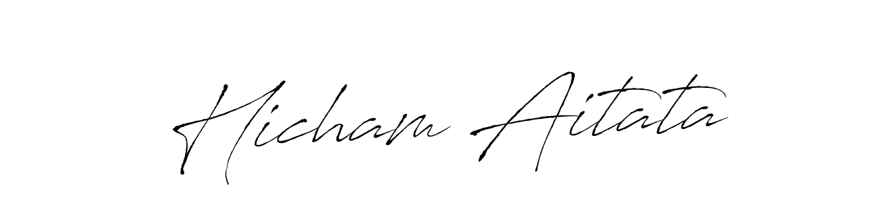 How to Draw Hicham Aitata signature style? Antro_Vectra is a latest design signature styles for name Hicham Aitata. Hicham Aitata signature style 6 images and pictures png