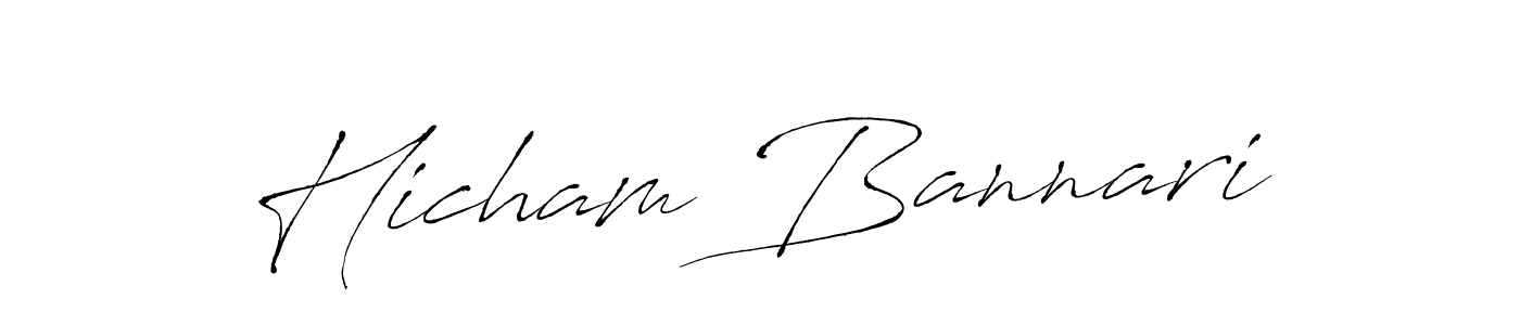 Also You can easily find your signature by using the search form. We will create Hicham Bannari name handwritten signature images for you free of cost using Antro_Vectra sign style. Hicham Bannari signature style 6 images and pictures png