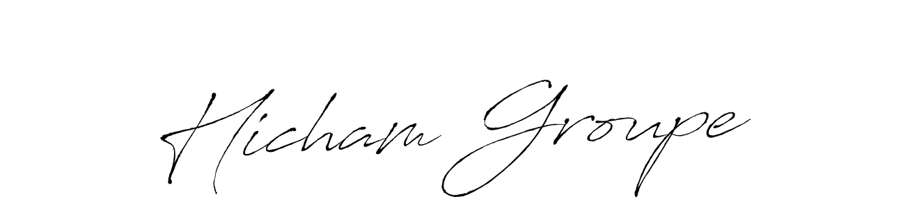 You should practise on your own different ways (Antro_Vectra) to write your name (Hicham Groupe) in signature. don't let someone else do it for you. Hicham Groupe signature style 6 images and pictures png