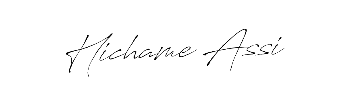 You can use this online signature creator to create a handwritten signature for the name Hichame Assi. This is the best online autograph maker. Hichame Assi signature style 6 images and pictures png
