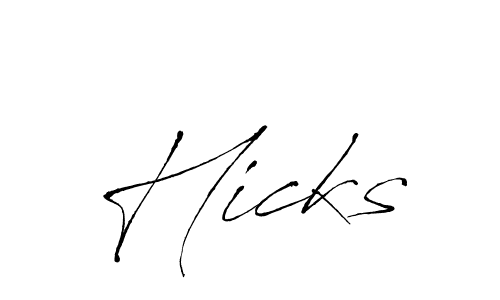 Make a beautiful signature design for name Hicks. With this signature (Antro_Vectra) style, you can create a handwritten signature for free. Hicks signature style 6 images and pictures png