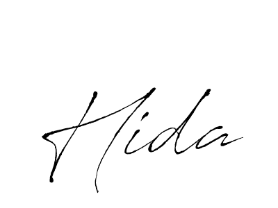 Use a signature maker to create a handwritten signature online. With this signature software, you can design (Antro_Vectra) your own signature for name Hida. Hida signature style 6 images and pictures png