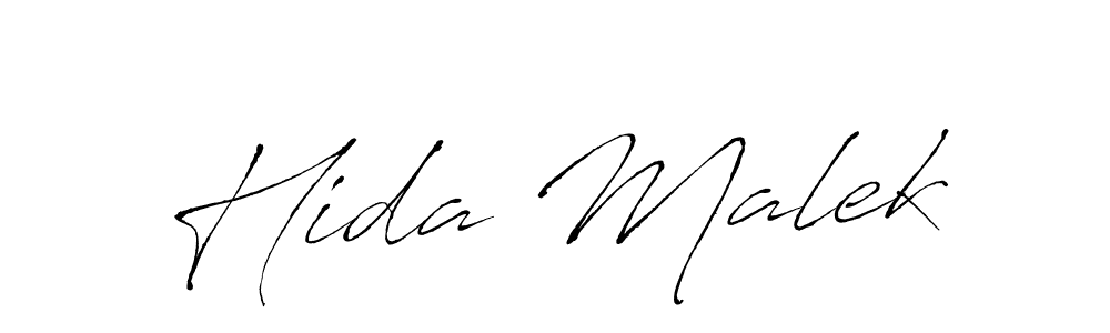 How to make Hida Malek signature? Antro_Vectra is a professional autograph style. Create handwritten signature for Hida Malek name. Hida Malek signature style 6 images and pictures png