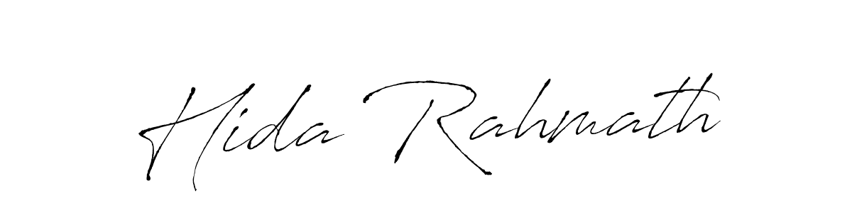 How to make Hida Rahmath name signature. Use Antro_Vectra style for creating short signs online. This is the latest handwritten sign. Hida Rahmath signature style 6 images and pictures png