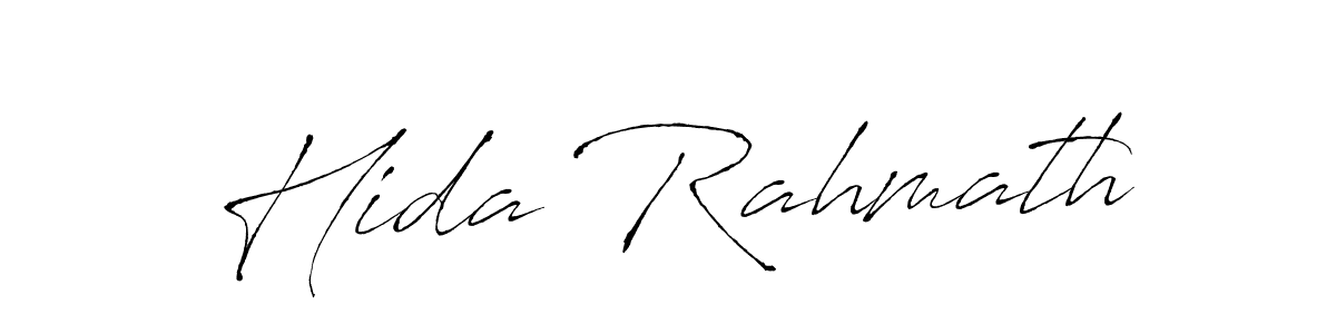 How to make Hida Rahmath name signature. Use Antro_Vectra style for creating short signs online. This is the latest handwritten sign. Hida Rahmath signature style 6 images and pictures png