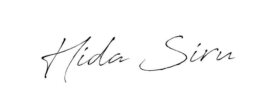 Design your own signature with our free online signature maker. With this signature software, you can create a handwritten (Antro_Vectra) signature for name Hida Siru. Hida Siru signature style 6 images and pictures png