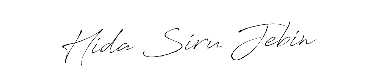 Use a signature maker to create a handwritten signature online. With this signature software, you can design (Antro_Vectra) your own signature for name Hida Siru Jebin. Hida Siru Jebin signature style 6 images and pictures png