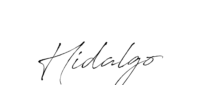 Make a beautiful signature design for name Hidalgo. With this signature (Antro_Vectra) style, you can create a handwritten signature for free. Hidalgo signature style 6 images and pictures png