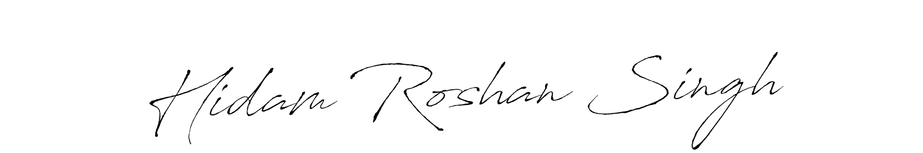 Make a beautiful signature design for name Hidam Roshan Singh. With this signature (Antro_Vectra) style, you can create a handwritten signature for free. Hidam Roshan Singh signature style 6 images and pictures png