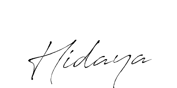 Make a beautiful signature design for name Hidaya. With this signature (Antro_Vectra) style, you can create a handwritten signature for free. Hidaya signature style 6 images and pictures png