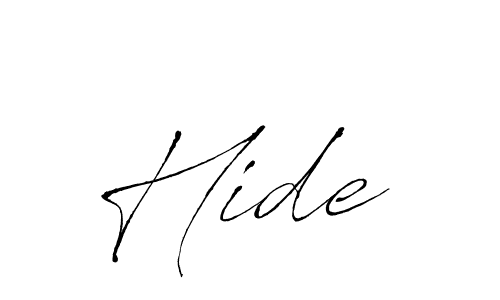 The best way (Antro_Vectra) to make a short signature is to pick only two or three words in your name. The name Hide  include a total of six letters. For converting this name. Hide  signature style 6 images and pictures png