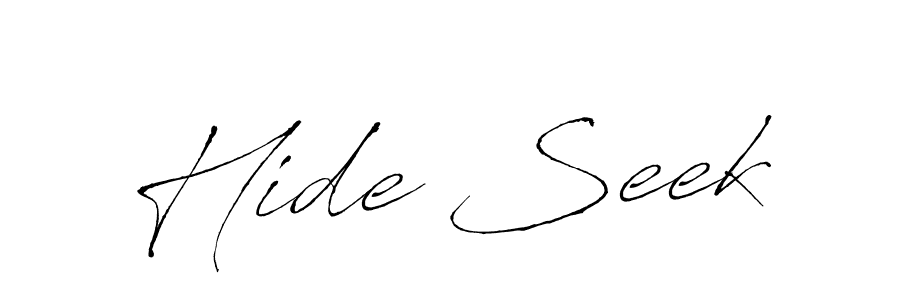 Design your own signature with our free online signature maker. With this signature software, you can create a handwritten (Antro_Vectra) signature for name Hide Seek. Hide Seek signature style 6 images and pictures png