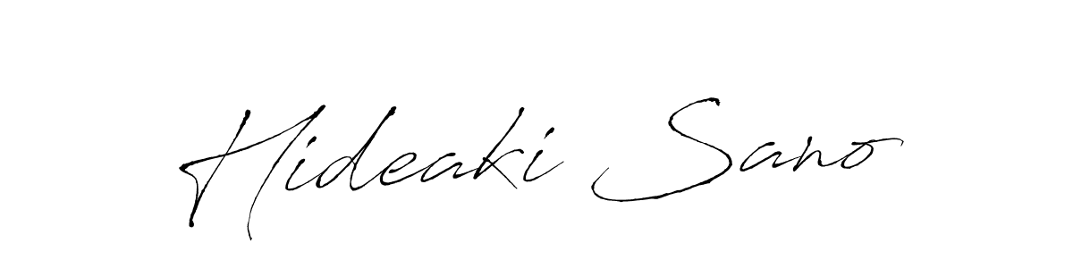 Also we have Hideaki Sano name is the best signature style. Create professional handwritten signature collection using Antro_Vectra autograph style. Hideaki Sano signature style 6 images and pictures png