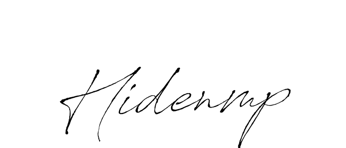Also we have Hidenmp name is the best signature style. Create professional handwritten signature collection using Antro_Vectra autograph style. Hidenmp signature style 6 images and pictures png