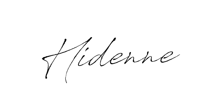 How to make Hidenne signature? Antro_Vectra is a professional autograph style. Create handwritten signature for Hidenne name. Hidenne signature style 6 images and pictures png