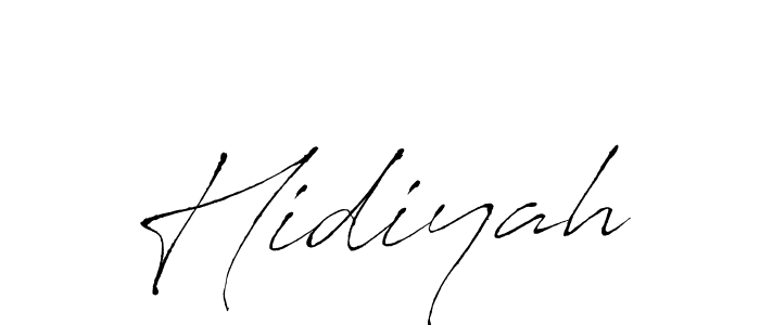 Make a beautiful signature design for name Hidiyah. With this signature (Antro_Vectra) style, you can create a handwritten signature for free. Hidiyah signature style 6 images and pictures png